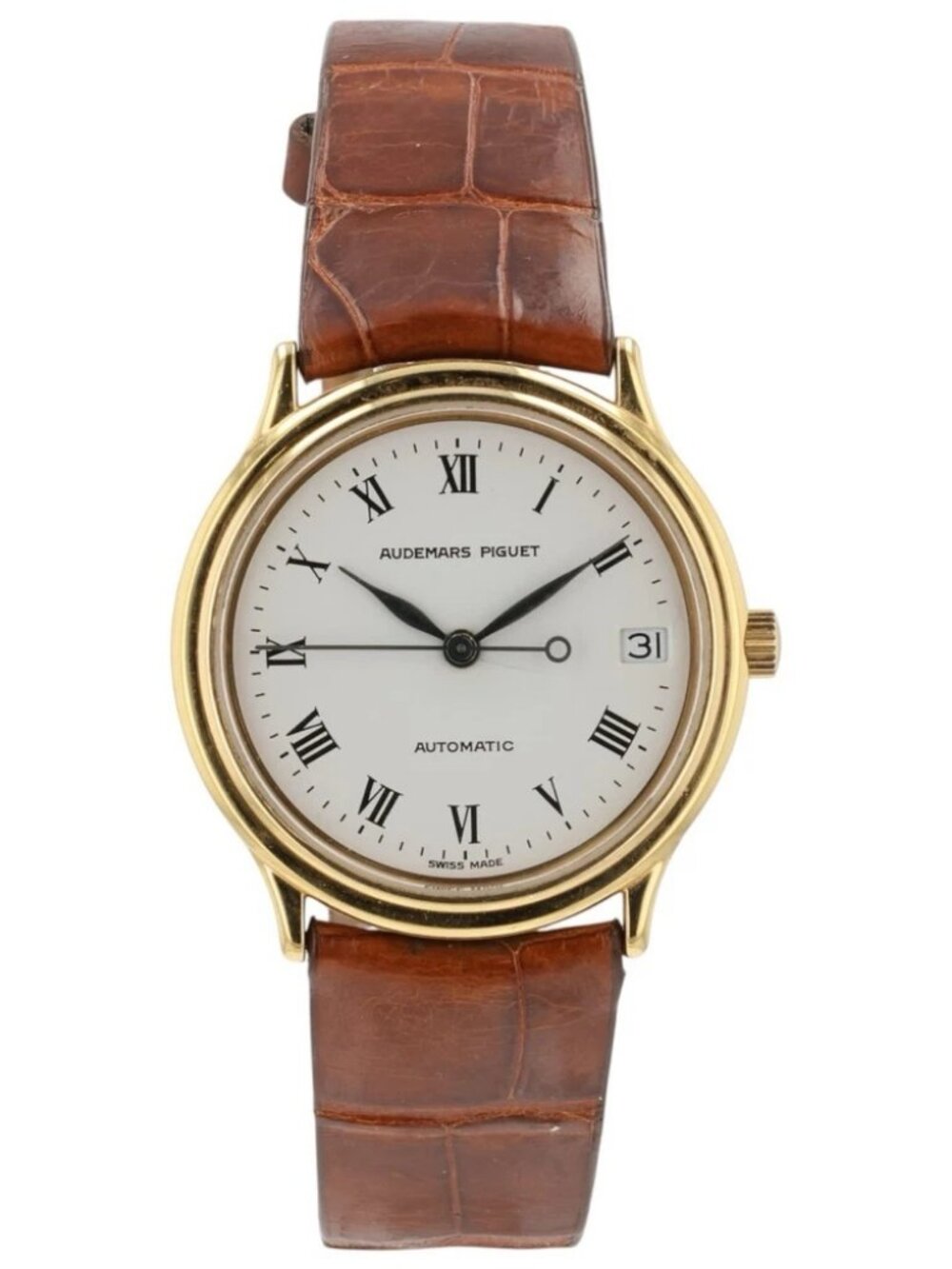 Audemars Piguet White Dial Steel 18k Rose Gold 33mm Automatic Watch
